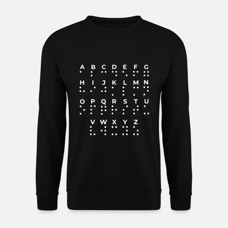 Braille Love Braille Sprache Braille-Alphabet - Unisex Pullover - Schwarz