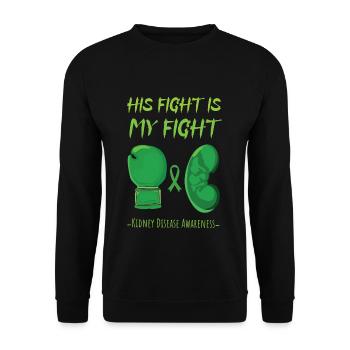 Son combat Wear Green Kidney Disease Awareness - Sweat-shirt Unisexe - noir - Devant - Alina (178cm) & Michal (187cm)