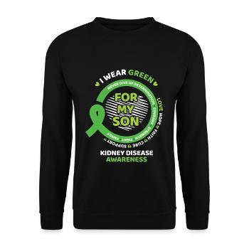 March Wear Green Son Kidney Disease Awareness - Unisex Sweatshirt - black - Front - Alina (178cm) & Michal (187cm)