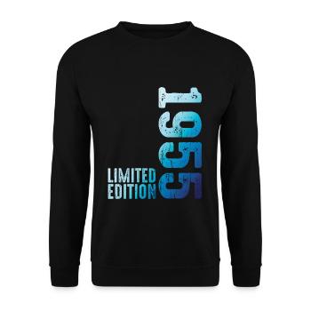 Since 1955 Year 1955 Retro Vintage 1955 Birth - Unisex Sweatshirt - black - Front - Alina (178cm) & Michal (187cm)