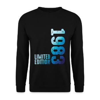 Since 1983 Year 1983 Retro Vintage 1983 Birth - Unisex Sweatshirt - black - Front - Alina (178cm) & Michal (187cm)