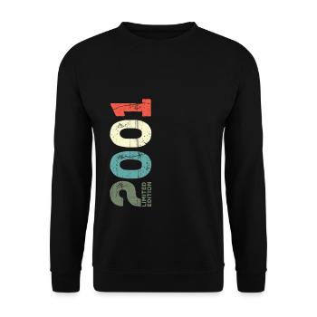 Since 2001 Year 2001 Retro 2001 Vintage 2001 - Unisex Sweatshirt - black - Front - Alina (178cm) & Michal (187cm)