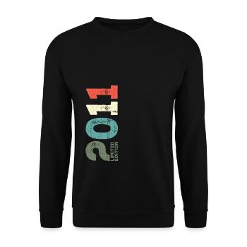 Seit 2011 Jahr 2011 Retro 2011 Jahrgang 2011 - Unisex Pullover - Schwarz - Vorne - Alina (178cm) & Michal (187cm)