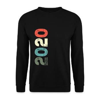 Since 2020 Year 2020 Retro 2020 Vintage 2020 - Unisex Sweatshirt - black - Front - Alina (178cm) & Michal (187cm)