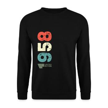 Since 1958 Year 1958 Retro 1958 Vintage 1958 - Unisex Sweatshirt - black - Front - Alina (178cm) & Michal (187cm)
