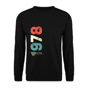 Depuis 1978 Année 1978 Rétro 1978 Millésime 1978 - Sweat-shirt Unisexe - noir - Devant - Alina (178cm) & Michal (187cm)