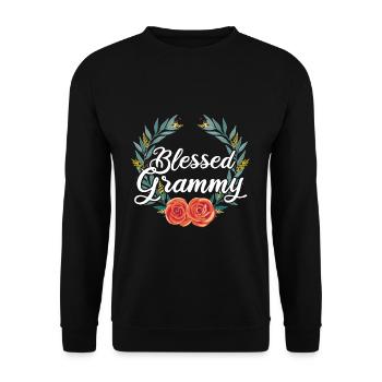 Grandmom Love Mom Mother's Day - Unisex Sweatshirt - black - Front - Alina (178cm) & Michal (187cm)