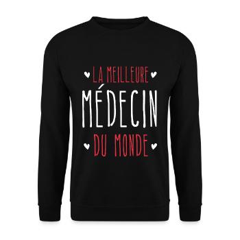 Best Doctor Mom Mama Heart Love Mother's Day - Unisex Sweatshirt - black - Front - Alina (178cm) & Michal (187cm)