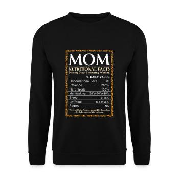 Funny Mom Facts Quotes Happy Mother's Day - Unisex Sweatshirt - black - Front - Alina (178cm) & Michal (187cm)