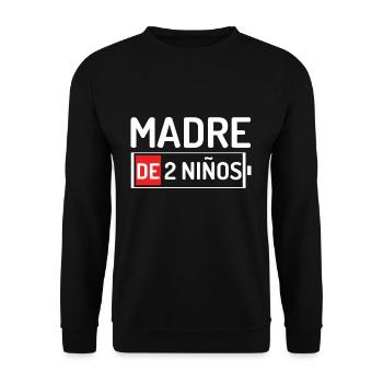 Mom Of 2 Children Happy Mother's Day Spanish - Unisex Sweatshirt - black - Front - Alina (178cm) & Michal (187cm)