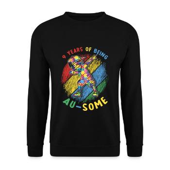 9 ans de sensibilisation à l’autisme au puzzle spécial génial - Sweat-shirt Unisexe - noir - Devant - Alina (178cm) & Michal (187cm)