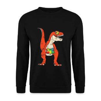 Dinosaur Raptor Puzzle Autism Awareness - Unisex Sweatshirt - black - Front - Alina (178cm) & Michal (187cm)