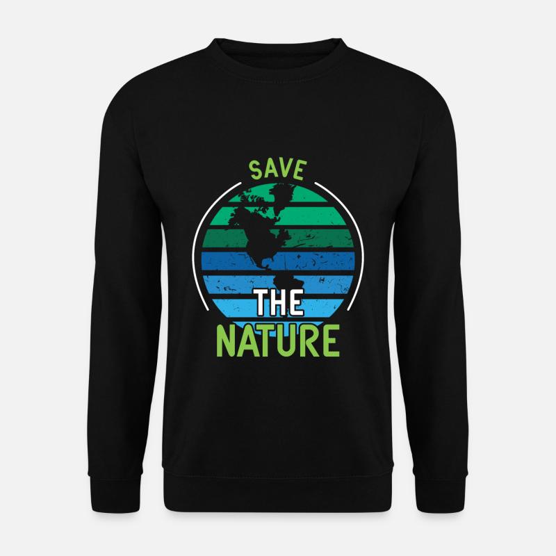 Globe Save Nature Oceans Day Tag der Erde - Unisex Pullover - Schwarz