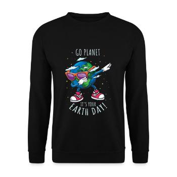 Save Nature Oceans Day Go Planet Earth Day - Unisex Pullover - Schwarz - Vorne - Alina (178cm) & Michal (187cm)