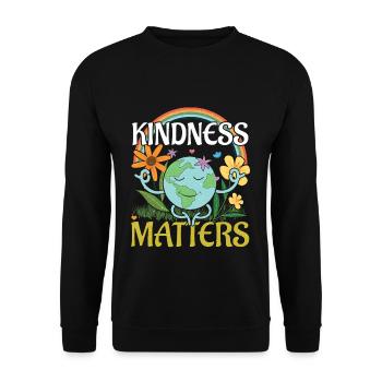 Kindness Globe Sauvons la nature Jour des océans Jour de la Terre - Sweat-shirt Unisexe - noir - Devant - Alina (178cm) & Michal (187cm)