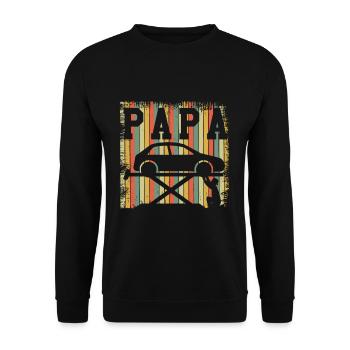 Mécanicien automobile Papa Retro Vintage Fête des Pères - Sweat-shirt Unisexe - noir - Devant - Alina (178cm) & Michal (187cm)