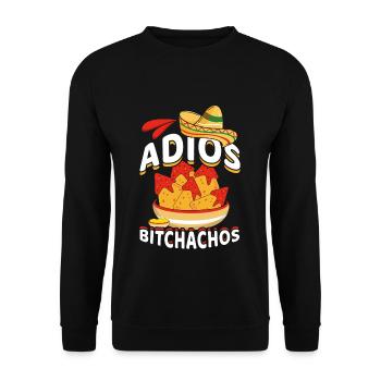 Tschüss Nachos Taco Happy Cinco De Mayo - Unisex Pullover - Schwarz - Vorne - Alina (178cm) & Michal (187cm)