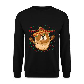 Haustier Hund Chowchow Lustiger Taco Happy Cinco De Mayo - Unisex Pullover - Schwarz - Vorne - Alina (178cm) & Michal (187cm)