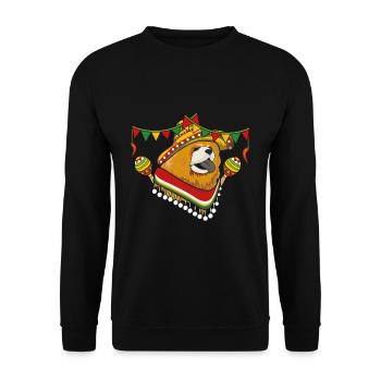 Love Dog Chowchow Lustiger Taco Happy Cinco De Mayo - Unisex Pullover - Schwarz - Vorne - Alina (178cm) & Michal (187cm)