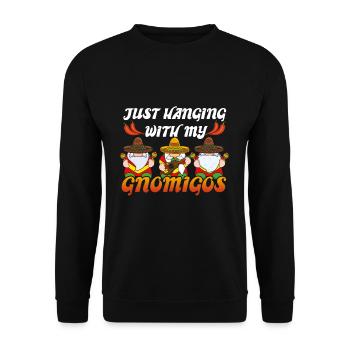 Gnomes Funny Taco Happy Cinco De Mayo - Unisex Pullover - Schwarz - Vorne - Alina (178cm) & Michal (187cm)