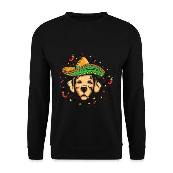 Love Dog Retriever Lustiger Taco Happy Cinco De Mayo - Unisex Pullover - Schwarz - Vorne - Alina (178cm) & Michal (187cm)