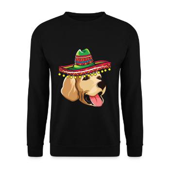 Haustier Hund Retriever Lustig Taco Happy Cinco De Mayo - Unisex Pullover - Schwarz - Vorne - Alina (178cm) & Michal (187cm)