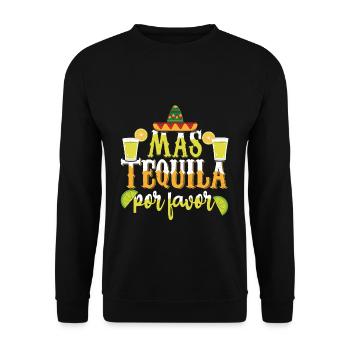 Mehr Tequila Please Taco Happy Cinco De Mayo - Unisex Pullover - Schwarz - Vorne - Alina (178cm) & Michal (187cm)