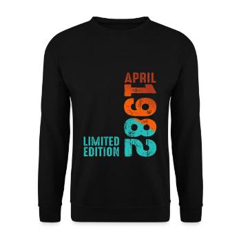 Since April 1982 Year 1982 Retro Vintage 1982 - Unisex Sweatshirt - black - Front - Alina (178cm) & Michal (187cm)