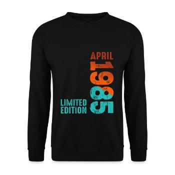 Since April 1985 Year 1985 Retro Vintage 1985 - Unisex Sweatshirt - black - Front - Alina (178cm) & Michal (187cm)