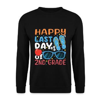 2nd Grade Bye Schools Out Last Class Day Of Summer - Unisex Sweatshirt - black - Front - Alina (178cm) & Michal (187cm)