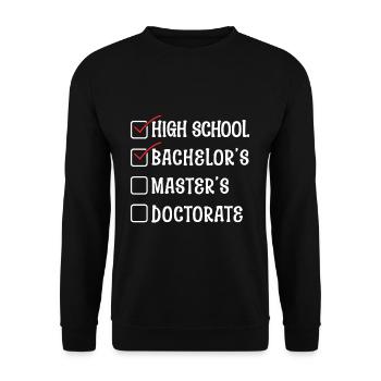 Bye School Happy Last Class Graduation Graduate - Unisex Sweatshirt - black - Front - Alina (178cm) & Michal (187cm)