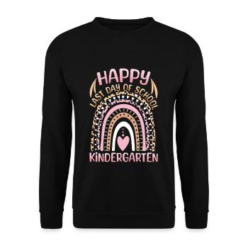 Bye Kindergarten Happy Last Class Hello Summer - Unisex Sweatshirt - black - Front - Alina (178cm) & Michal (187cm)