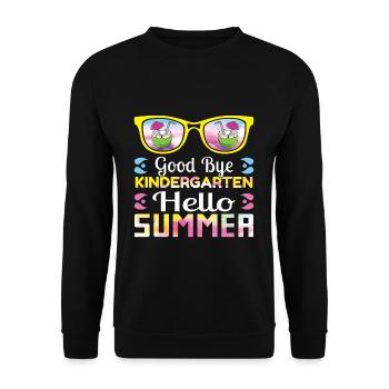 Bye Kindergarten Last Class Day Hello Summer - Unisex Sweatshirt - black - Front - Alina (178cm) & Michal (187cm)