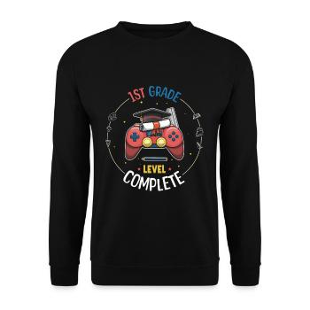 Bye Schools Out Last Class Day Of Summer 1st Grade - Unisex Sweatshirt - black - Front - Alina (178cm) & Michal (187cm)