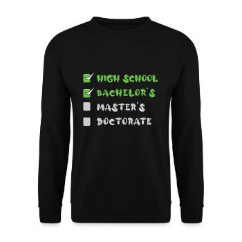 Graduate Bye School Happy Last Class Graduation - Unisex Sweatshirt - black - Front - Alina (178cm) & Michal (187cm)
