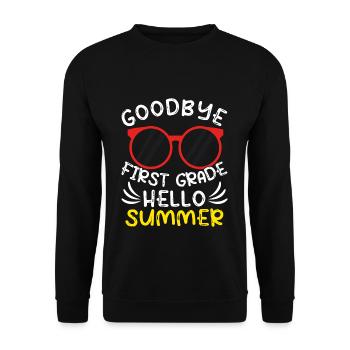 Au revoir, les écoles de 1ère année sortent le dernier jour de classe d’été - Sweat-shirt Unisexe - noir - Devant - Alina (178cm) & Michal (187cm)
