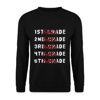 School Last Class Graduate Elementary Graduation - Unisex Sweatshirt - black - Front - Alina (178cm) & Michal (187cm)