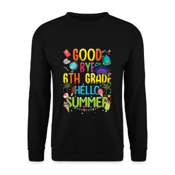 6e année Bye Schools Out Dernier jour de classe de l’été - Sweat-shirt Unisexe - noir - Devant - Alina (178cm) & Michal (187cm)