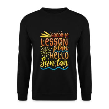 Bye School Out For Teacher Hello Summer - Unisex Sweatshirt - black - Front - Alina (178cm) & Michal (187cm)