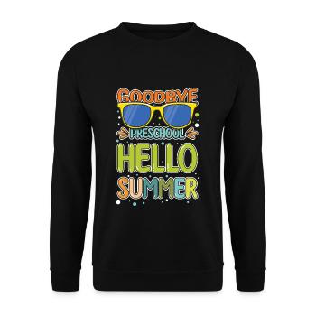 Bye Preschool Happy Last Class Teacher Student - Unisex Sweatshirt - black - Front - Alina (178cm) & Michal (187cm)