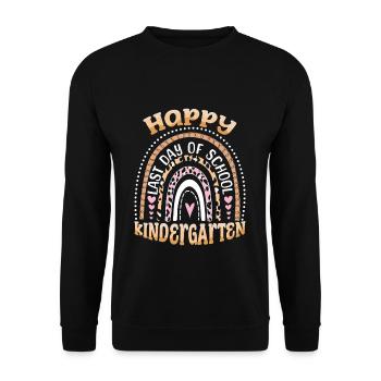 Bye Kindergarten Happy Last Class Hello Summer Day - Unisex Sweatshirt - black - Front - Alina (178cm) & Michal (187cm)