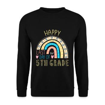Bye Happy Last Class 5th Grade Teacher Student - Unisex Sweatshirt - black - Front - Alina (178cm) & Michal (187cm)