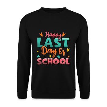 Happy Bye School Happy Last Class Teacher Student - Unisex Sweatshirt - black - Front - Alina (178cm) & Michal (187cm)