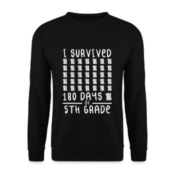 Bye School Last Class Day Of Summer 5th Grade - Unisex Sweatshirt - black - Front - Alina (178cm) & Michal (187cm)