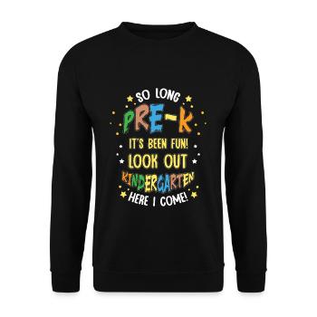 Vorschule Bye Pre-K Schulen aus der letzten Klasse Sommer - Unisex Pullover - Schwarz - Vorne - Alina (178cm) & Michal (187cm)
