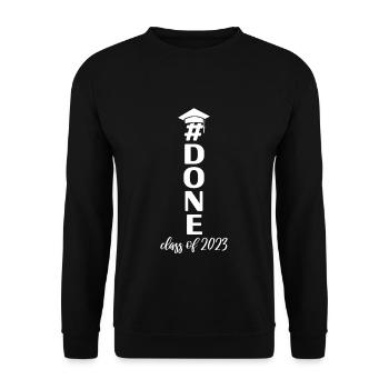 Fait 2023 Diplômé Diplômé 2023 Graduation - Sweat-shirt Unisexe - noir - Devant - Alina (178cm) & Michal (187cm)