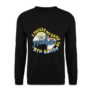 Absolvent der 5. Klasse Abschluss 2023 Abschluss - Unisex Pullover - Schwarz - Vorne - Alina (178cm) & Michal (187cm)