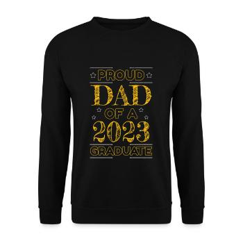 Stolzer Papa Papa Absolvent Abschluss 2023 Abschluss - Unisex Pullover - Schwarz - Vorne - Alina (178cm) & Michal (187cm)