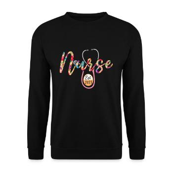 Abschluss der Krankenschwester 2023 Abschluss des Krankenpflegestudiums - Unisex Pullover - Schwarz - Vorne - Alina (178cm) & Michal (187cm)