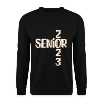 Senior 2023 Absolvent der Senioren 2023 - Unisex Pullover - Schwarz - Vorne - Alina (178cm) & Michal (187cm)